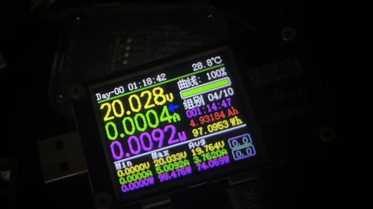 20V 100W 充电测试